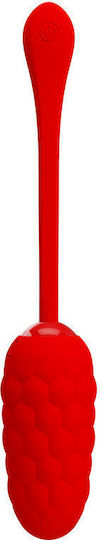 Pretty Love Vibrating Egg Red Rechargeable Marine Texture