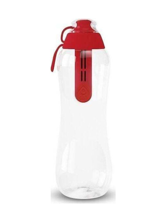 Dafi Sticla de apa cu Filtru 500ml Roșu