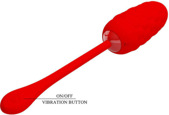 Pretty Love Vibrating Egg Red Rechargeable Marine Texture