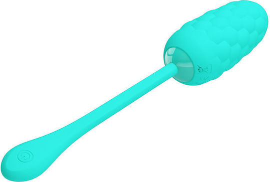 Pretty Love Vibrating Egg Aqua Green Rechargeable Marine Texture