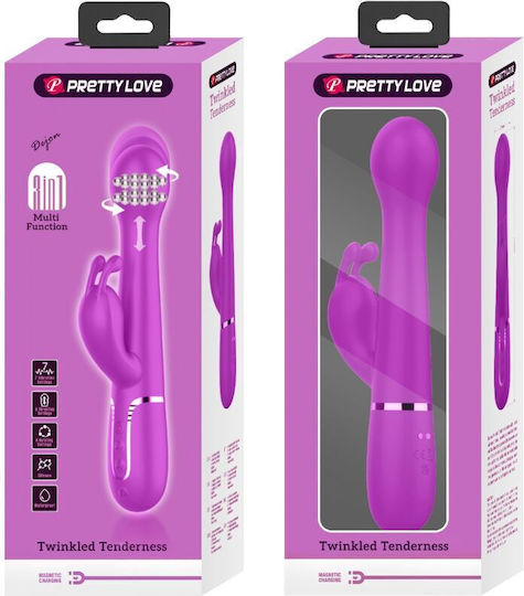 Pretty Love Dejon Rabbit Vibrator 3 In 1 Multifunction Violet