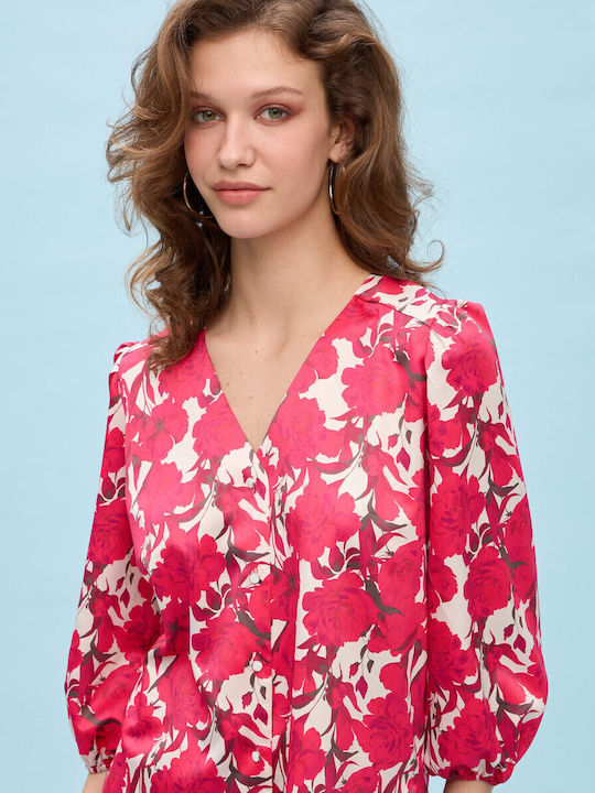 Πουκαμισο Εμπριμε Σατεν "flower Print" 57009 Passager