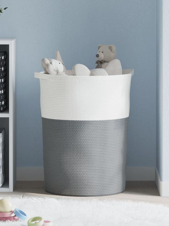 vidaXL Aufbewahrungskorb Stoff Gray 49x49x65cm 1Stück