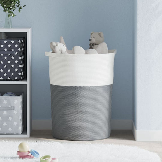 vidaXL Кошница за съхранение Текстил Сив 49x49x65см 1бр