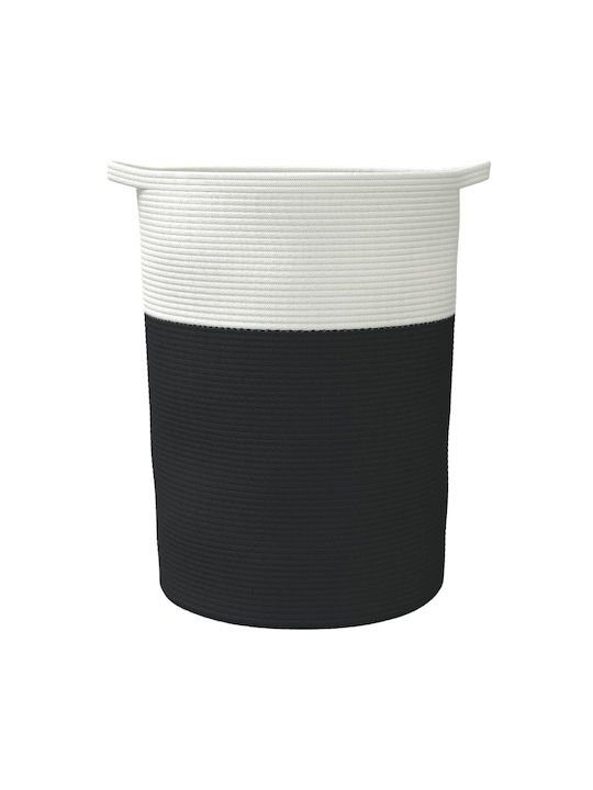 vidaXL Καλάθι Αποθήκευσης Υφασμάτινο Μαύρο 49x49x65cm