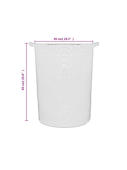 vidaXL Καλάθι Αποθήκευσης Υφασμάτινο Μαύρο 49x49x65cm