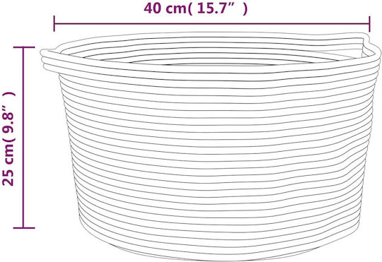 vidaXL Καλάθι Αποθήκευσης Υφασμάτινο Μπεζ 40x40x25cm
