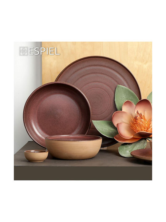 Espiel Calabria Bol de Servire Rotund Ceramică Roz cu Diametru 12.5buc