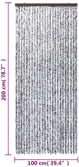 vidaXL Türvorhang Braun 100x200cm 377373