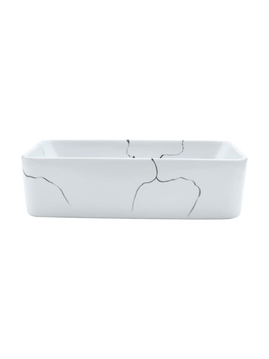 vidaXL Pe blat Lavoar Ceramică 46x35.5x13cm Alb