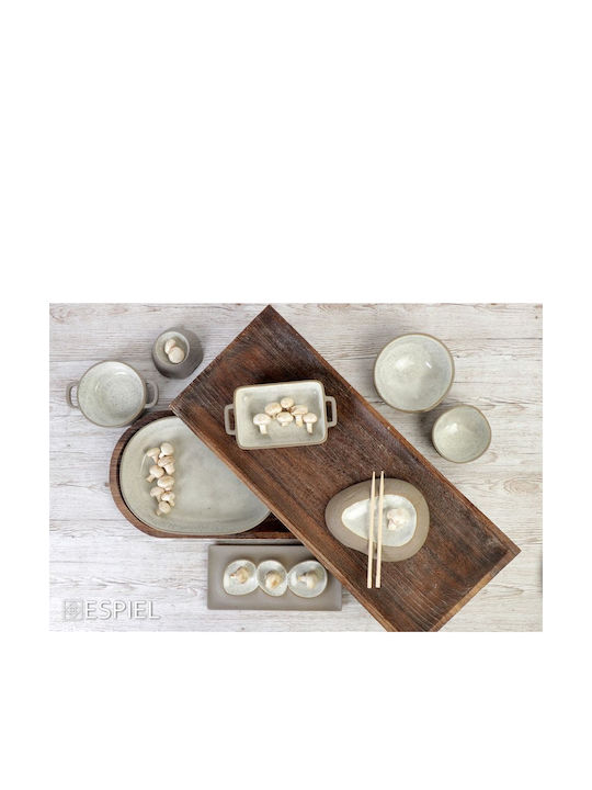 Espiel Spirit Rock Σαλατιέρα Κεραμική Μπεζ 12.5x12.5x3.5cm