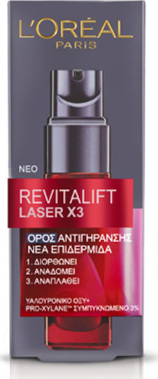 L'Oreal Paris Revitalift Laser X3 Anti-Aging Serum Gesicht mit Hyaluronsäure 30ml