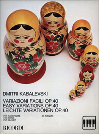 Dmitri Kabalevski Variazioni Facilizioni Op 40 Ricordi Publications