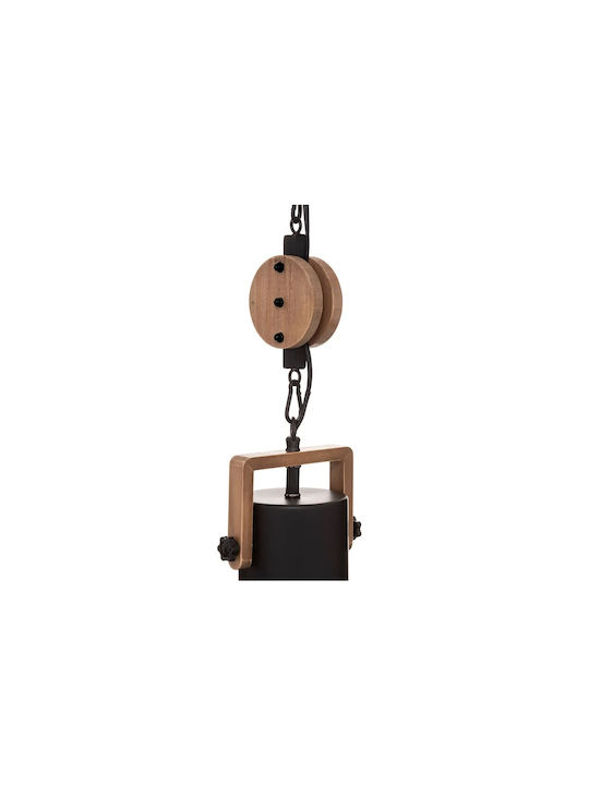 Atmosphera Silas Black Ceiling Light with E27 Socket
