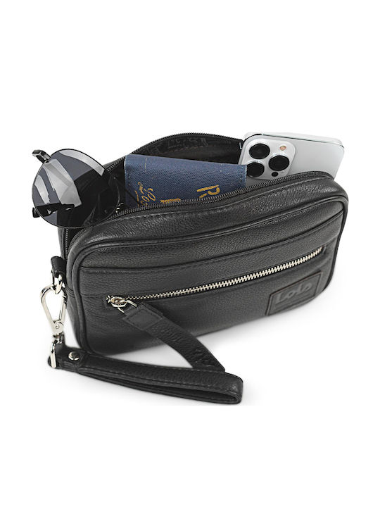 Leather Men's Bag Handbag Black
