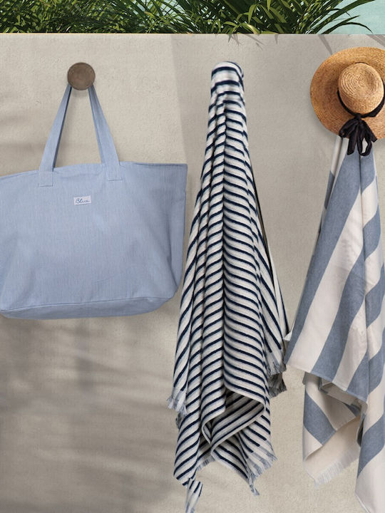Nef-Nef Homeware Fabric Blue Beach Bag
