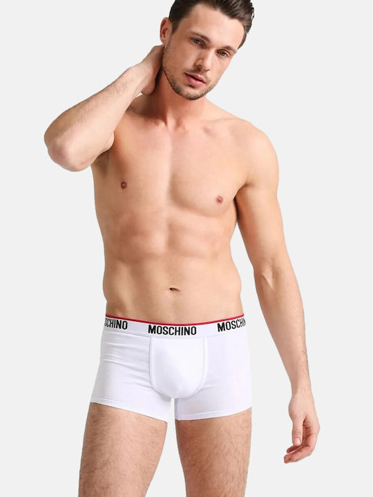 Moschino Men's Boxer White with Patterns