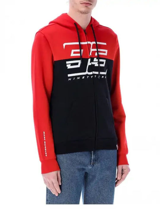 Marc Marquez Herren Sweatshirt Jacke mit Kapuze Red/blue