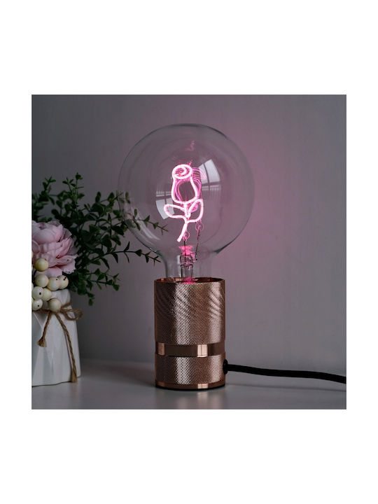 Dekorative Lampe mit Fassung für E27 Lampe Rosa