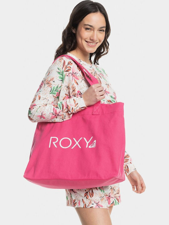Roxy Υφασμάτινη Τσάντα για Ψώνια σε Ροζ χρώμα