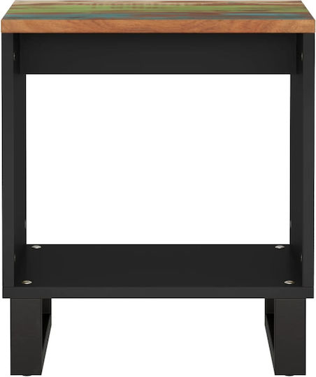 Rectangular Side Table from Solid Wood Multicolour L40xW31xH46cm.