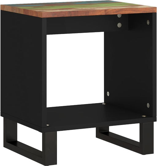 Rectangular Side Table from Solid Wood Multicolour L40xW31xH46cm.