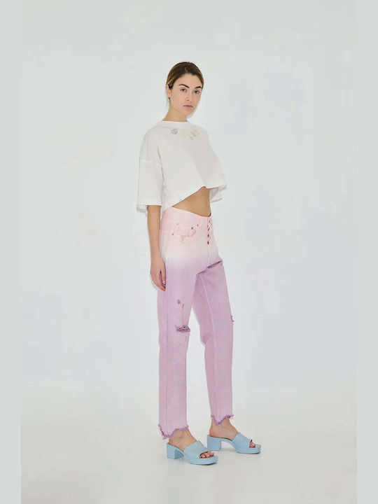 PCP Women's Jean Trousers in Loose Fit Lilac