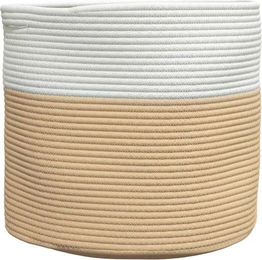 vidaXL Καλάθι Αποθήκευσης Υφασμάτινο Μπεζ 40x40x35cm vidaXL Καλάθι Αποθήκευσης Υφασμάτινο Μπεζ 40x40x35cm