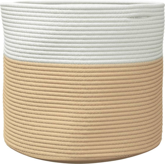 vidaXL Storage Basket Fabric Beige 40x40x35cm 1pcs