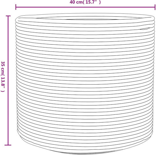 vidaXL Storage Basket Fabric Beige 40x40x35cm 1pcs