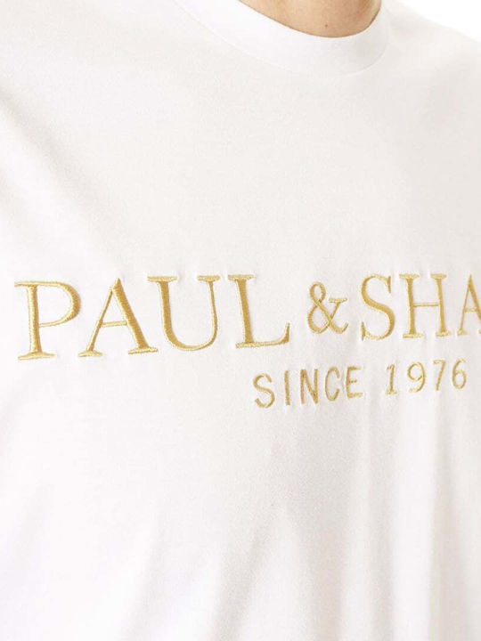 PAUL&SHARK T-SHIRT CREW NECK 100% COTTON WITH PRINTED LOGO FRONT REGULAR FIT 23411064.010