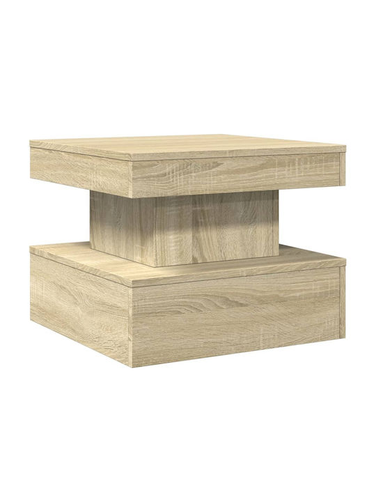 Square Side Table Wooden Sonoma Oak M50xL50xH40cm