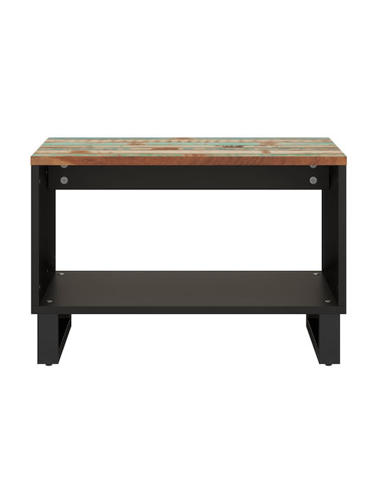 Rectangular Side Table from Solid Wood Multicolour M60xW50xH40cm