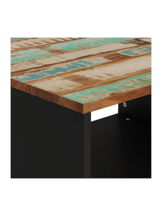 Rectangular Side Table from Solid Wood Multicolour M60xW50xH40cm