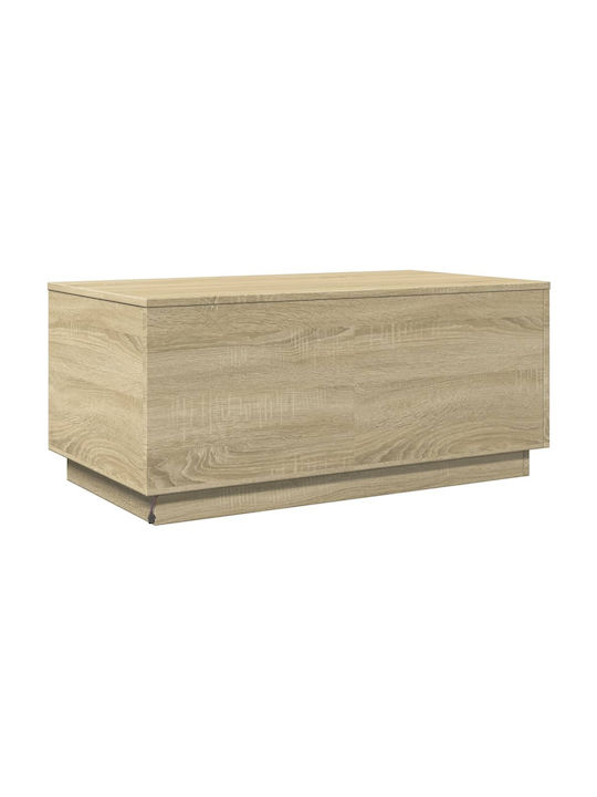 Rechteckiger Zentraler Kaffeetisch Aus Holz Sonoma Eiche M90xB50xH40cm