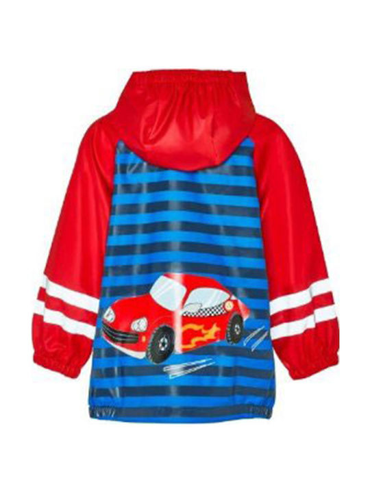 Waterproof Kids Casual Short Coat with Hood Blue