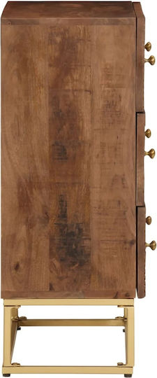 Drawers Storage Made of Metal & Wood L55xW30xH76cm