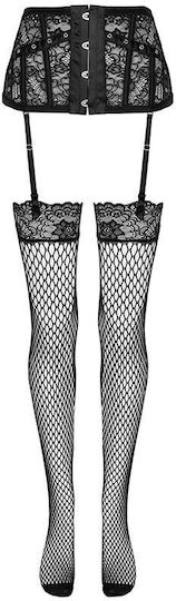 Livco Corsetti Mode Strumpfgürtel + Strümpfe Schwarz