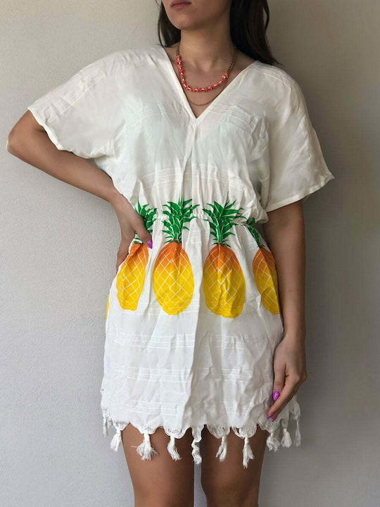 Sun Women's Sea Dress Viscose Tassels Women's Sea Dress Pineapple Designs