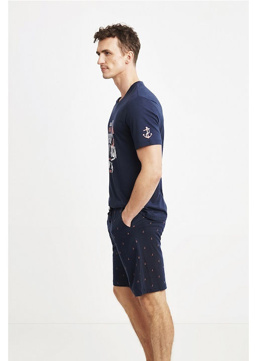 Nautica Men's Summer Pajamas Set BLUE