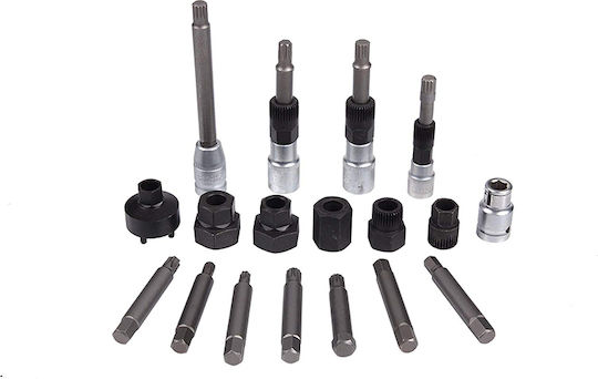 SKS Tools Car Alternator Pulley Tool Set 18 Pieces for VW / Bmw