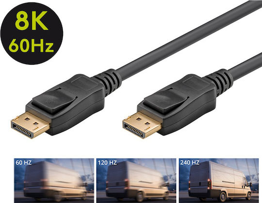 Goobay Cable DisplayPort male - DisplayPort male 1m Μαύρο (65808)