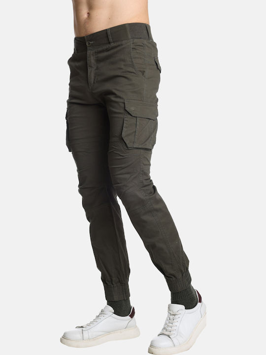 Trousers Cargo Elastic in Regular Fit Army