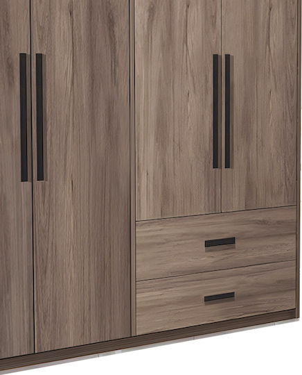 Четири врати Гардероб Edritte Орех 160x52x195см