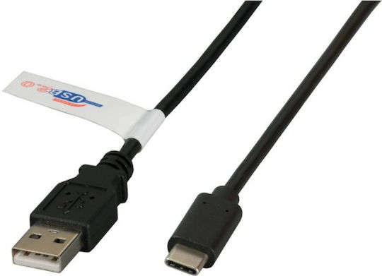 EFB USB 2.0 Cable USB-C male - USB-A Μαύρο 1m K5258SW.1