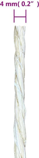 vidaXL Σχοινί Verdreht 4mm 500m Sisal 5kg