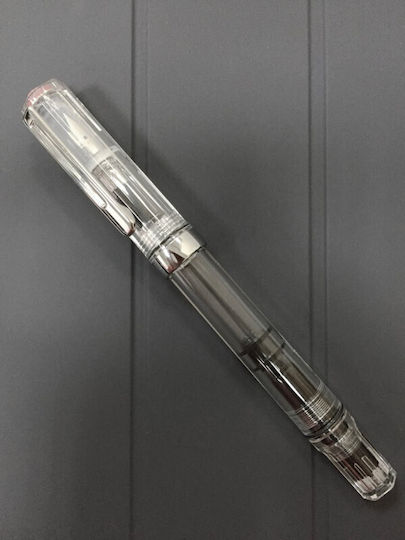 Twsbi Piston Filling Calligraphy Pen Medium Transparent with Red Ink