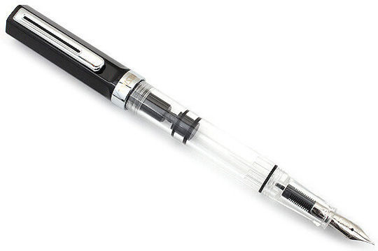 Twsbi Piston Filling Stilou Caligrafie Fine Negru Cu Cerneală Neagră