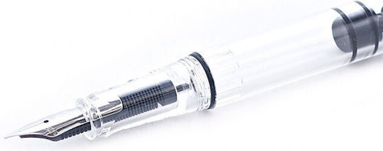 Twsbi Piston Filling Calligraphy Pen Medium Transparent with Red Ink