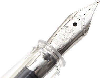 Twsbi Piston Filling Calligraphy Pen Medium Transparent with Red Ink